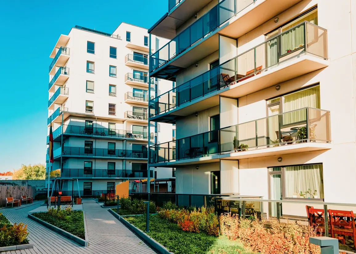 Apartamentos em um residencial